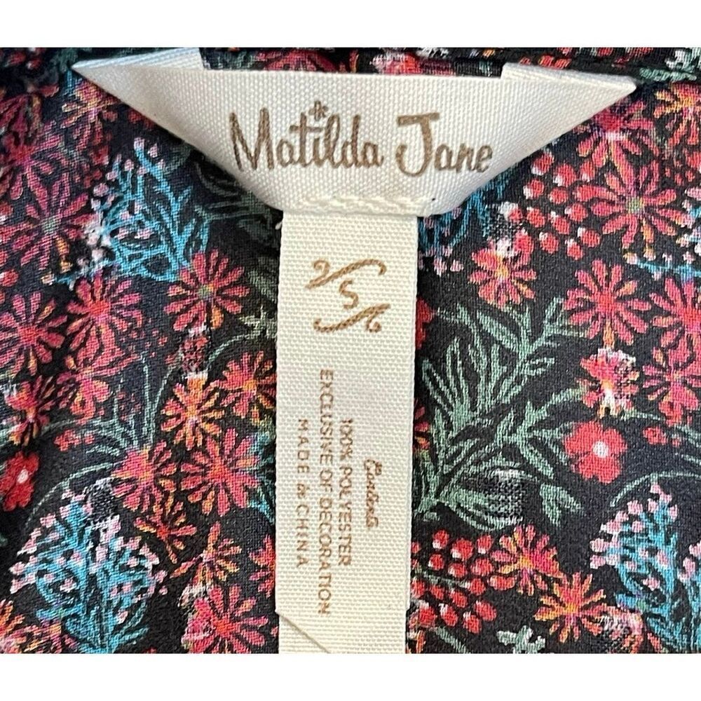 MATILDA JANE Blouse Top Small Floral Long Sleeve Boho Peplum Lace Cottagecore - Picture 3 of 8